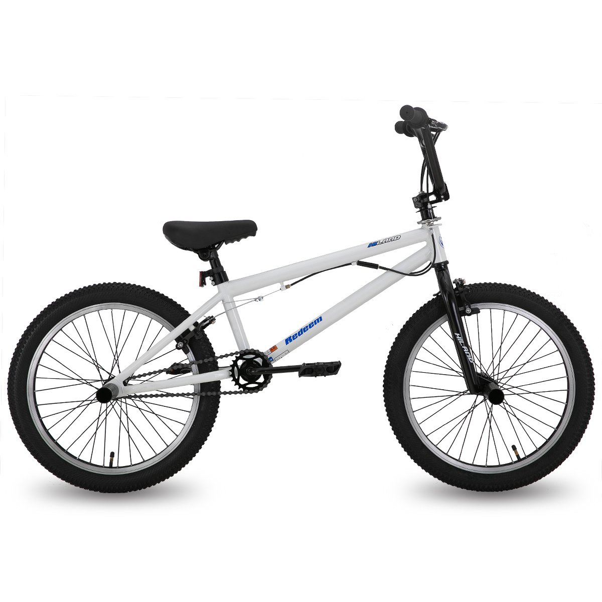  Hiland - Bicicleta BMX de 24 pulgadas para principiantes a  avanzados con 2 clavijas, marco de acero, color azul : Deportes y  Actividades al Aire Libre