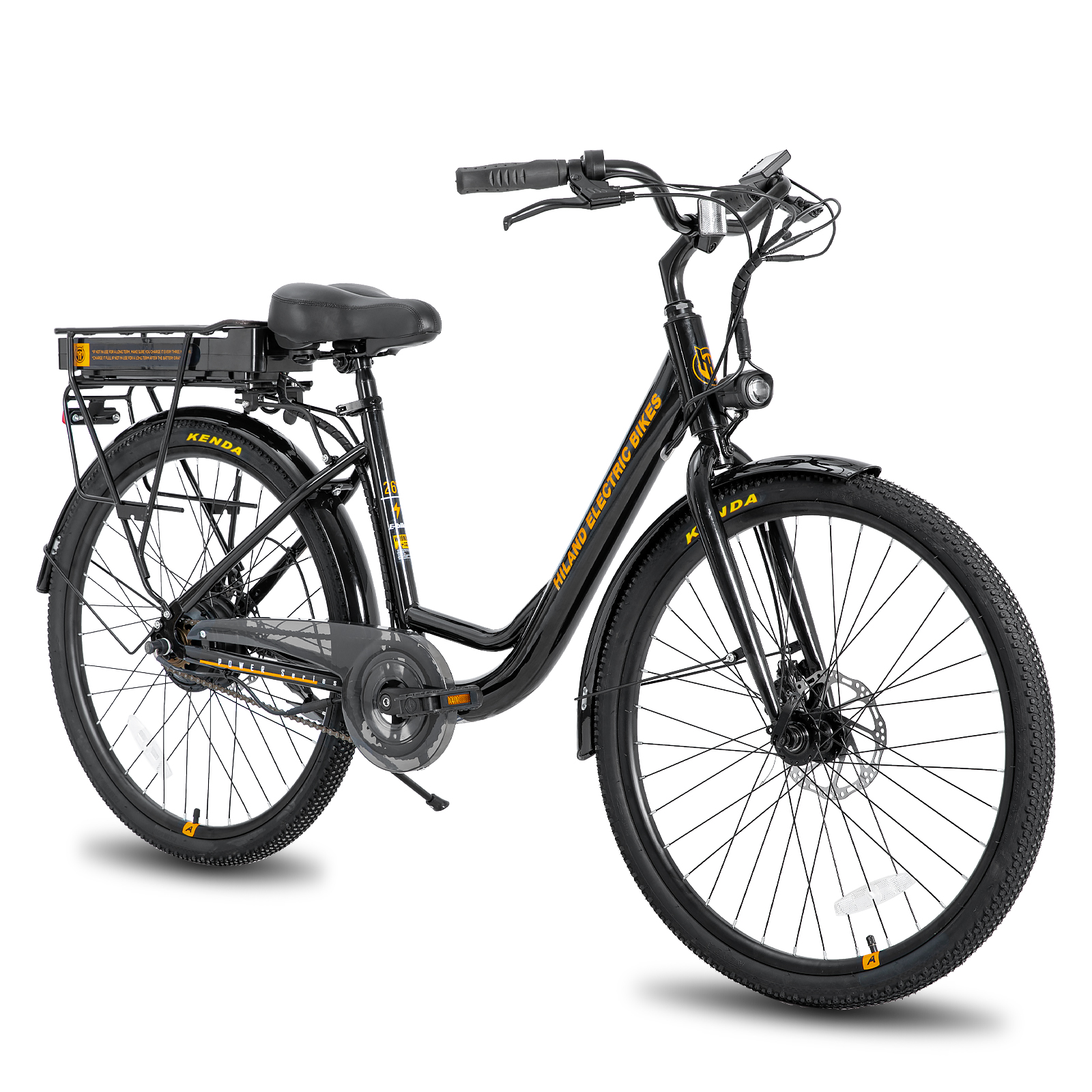 HILAND 電動アシスト自転車 ブラック Electric Bikes