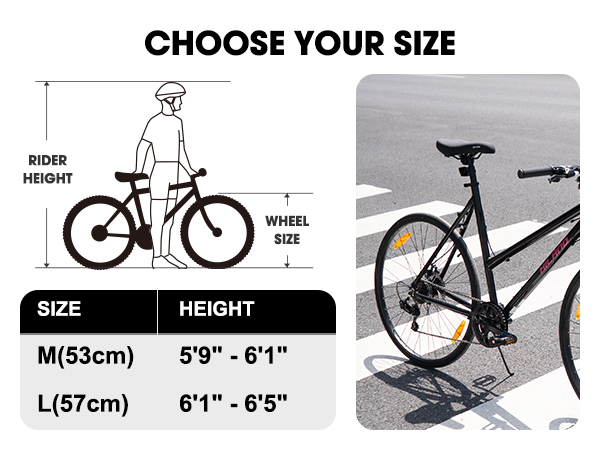 Vélo De Route Hiland 700c – Cadre Acier Hi-Ten, 14 Vitesses Shimano, Jaune Argenté Noir, 5 Tailles